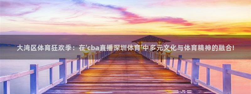 熊猫直播免费视频：大湾区体育狂欢季：在\'cba直播深圳体育\'中多元文化与体育精神的融合!